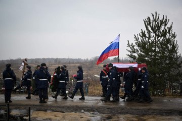 A funeral ceremony for a Russian soldier killed in Russia’s war against Ukraine, in Bogoroditsk, Tula region, March 24, 2023. (Source: Getty Images) A funeral ceremony for a Russian soldier killed in Russia’s war against Ukraine, in Bogoroditsk, Tula region, March 24, 2023. (Source: Getty Images)