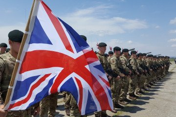 British troops attend the opening of a joint Georgia–US–UK military exercise near Tbilisi on May 11, 2016, amid Russian criticism. Illustrative photo. (Source: Getty Images)