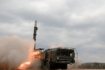 Launch of the Russian Iscander ballistic missile, 2022. (Source: Russian media)