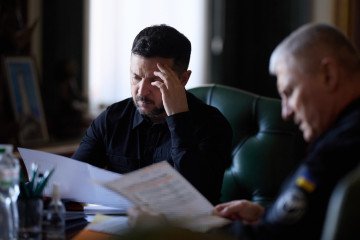 Ukrainian President Volodymyr Zelenskyy, during a report by the Chief of the Defense Intelligence of Ukraine, Oleh Ivashchenko, on May 6, 2026. (Source: ZelenskyyUa/X)
