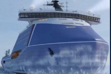 Russian graphic illustration of the Lider-class nuclear icebreaker. (Source: Russian media)