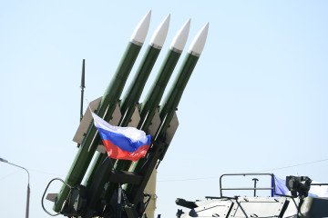Buk-M2 air defense missile system displayed at the MAKS-2015 International Aviation and Space Salon in Zhukovsky, near Moscow, Russia, August 25, 2015. Illustrative photo. (Source: Getty Images)