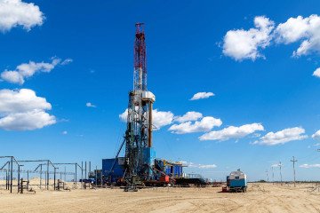 Oil drilling station in the Russian Khanty-Mansi Autonomous Okrug.