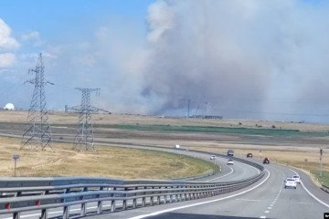 NASA Satellites Reveal Fire at Russia's Drone Launch Site in Occupied Crimea