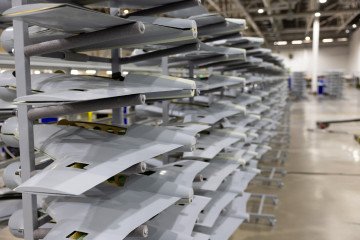 The production of Russian UAVs in Udmurtia, Russia on February 10, 2024. Illustrative photo. (Source: Getty Images)
