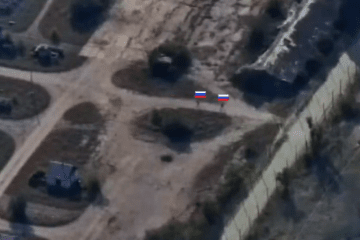 “Russian soldiers” in Oskil, Kharkiv region, approximately 12km behind the frontline.