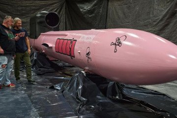 The FP-5 Flamingo cruise missile in production. (Source: AP Photo/Efrem Lukatsky)