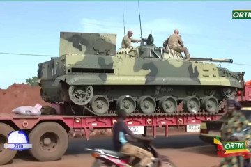 Russian BMP-3 infantry fighting vehicle in Mali, July 2026. (Source: ORTM1) Russian BMP-3 infantry fighting vehicle in Mali, July 2026. (Source: ORTM1)