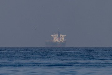 Bulk Carrier, Belray, in the Gulf, near the Strait of Hormuz. (Source: Getty Images)