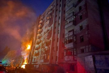 Consequences of Russian strikes on Kramatorsk. (Source: Telegram/Vadim Filashkin)