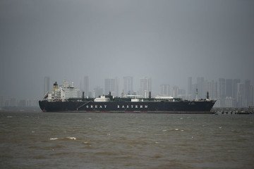 The Indian-flagged tanker Jag Vasant, carrying liquefied petroleum gas (LPG) after transiting through the Strait of Hormuz. (Source: Getty Images)