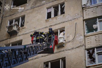 Russian Drone Strike Hits Residential Building in Kharkiv, Injures Five Including a Child