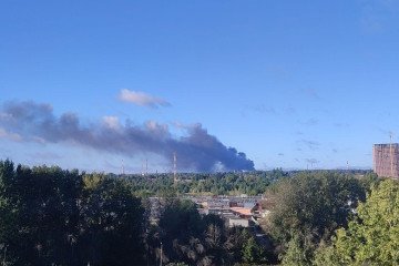 Fire at the Ryazan Oil Refinery following a Ukrainian drone strike on September 6, 2026. (Source: Exilenova+) Fire at the Ryazan Oil Refinery following a Ukrainian drone strike on September 6, 2026. (Source: Exilenova+)