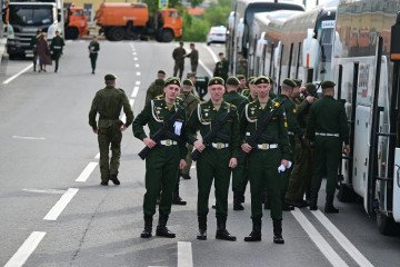 Russian troops units gather to participate in the military parade marking the 81st anniversary of Victory Day in Moscow, Russia, on May 9, 2026. Illustrative photo. (Source: Getty Images)