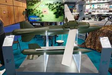 Vyrivniuvach glide bomb from the Ukrainian company DG Industry at the Eurosatory defense exhibition, 2026. Vyrivniuvach glide bomb from the Ukrainian company DG Industry at the Eurosatory defense exhibition, 2026.