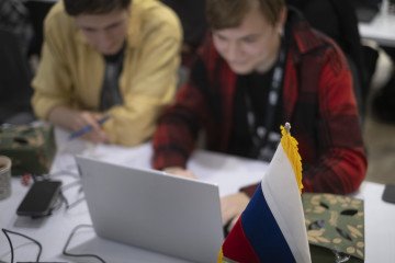 Illustrative image. Programmers from Russia participate in a programming competition during Iran’s 2025 Tech Olympics at Pardis Technology Park, east of Tehran, Iran, on October 29, 2025. (Source: Getty Images)