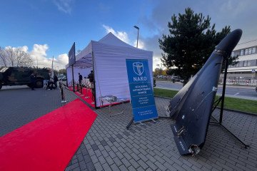 Captured Russian Geran-2 drone at the Warsaw Security Forum, October 2026. Captured Russian Geran-2 drone at the Warsaw Security Forum, October 2026.