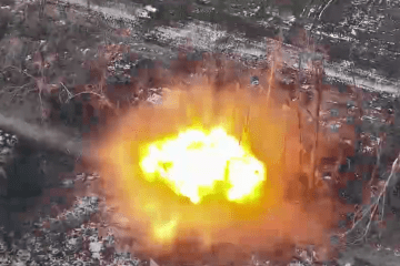 An explosion during an operation involving Ukrainian unmanned ground vehicles deployed behind Russian lines. (Source: Third Army Corps) An explosion during an operation involving Ukrainian unmanned ground vehicles deployed behind Russian lines. (Source: Third Army Corps)