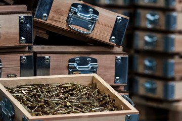 Transporters of ammunition are seen in Project 400 – a new production hall of Mesko ammunition production company on June 13, 2025 in Skarysko Kamienna, Poland. (Source: Getty Images)