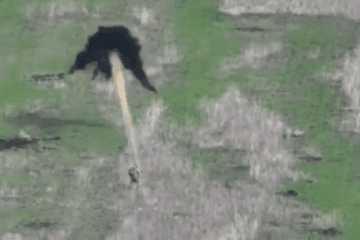 A Russian soldier gets hit by a Ukrainian drone allegedly equipped with an AI system to recognize faces and heat signatures. (Source: Russian media) Russian soldier gets hit by a Ukrainian drone allegedly equipped with an AI system to recognize faces.