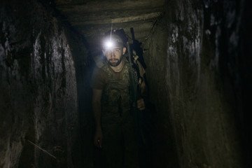 Ukrainian soldier of the 47th Separate Mechanized Brigade seen inside forward infantry positions dug underground near the border with Russia on August 28, 2026, in the Sumy region, Ukraine. Ukrainian soldier of the 47th Separate Mechanized Brigade seen inside forward infantry positions dug underground near the border with Russia on August 28, 2026, in the Sumy region, Ukraine.