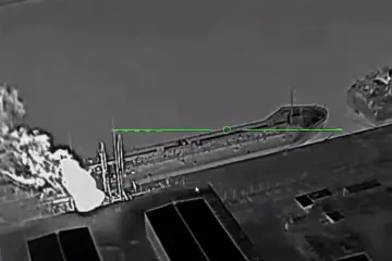 A Russian oil tanker burns at a fuel facility in Taganrog following a Ukrainian drone strike, May 30, 2026. (Source: Robert “Madyar” Brovdi/Telegram)