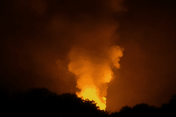 A fire burns following a Ukrainian strike on a Russian military target. (Source: General Staff of the Armed Forces of Ukraine) A fire burns following a Ukrainian strike on a Russian military target. (Source: General Staff of the Armed Forces of Ukraine)