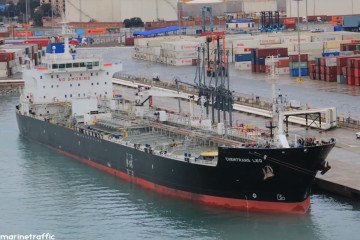 Sanctioned oil tanker MARQUISE tracked at sea. (Source: MarineTraffic)