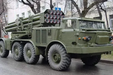 A Russian BM-27 “Uragan” multiple rocket launcher on ZIL-135 chassis. Illustrative photo. (Photo: Open source)