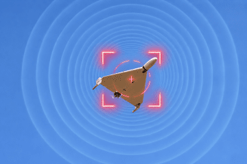 Illustration of a Shahed-type drone being detected by an acoustic surveillance system. (Source: UNITED24 Media)