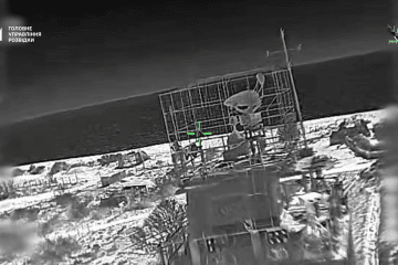 Thermal footage shows Ukraine’s Main Directorate of Intelligence (HUR) “Ghosts” unit targeting a Russian radar in temporarily occupied Crimea. (Source: HUR)