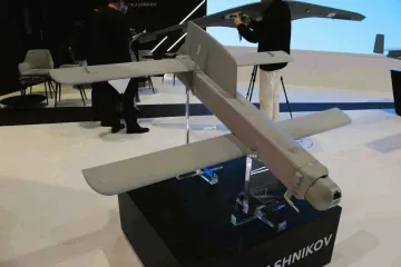 KUB-2-2E drone on display at UMEX 2026. (Photo: Army Recognition)