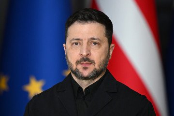 krainian President Volodymyr Zelenskyy prior a Coalition of the Willing meeting with European leaders on February 24, 2026 in Kyiv, Ukraine. (Source: Getty Images)