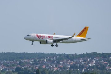 Pegasus Airlines Airbus A320neo approaches Stuttgart Airport in Germany on May 24, 2026. (Source: Getty Images) Pegasus Airlines Airbus A320neo approaches Stuttgart Airport in Germany on May 24, 2026. (Source: Getty Images)