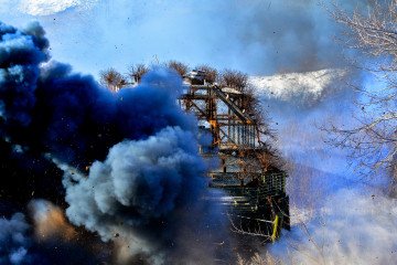 A military training exercise held by an engineer unit of the Russian Southern Military District. (Source: Getty Images)