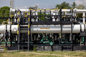 The Adria Oil Transportation pipeline stands in the Duna oil refinery on May 24, 2022 in Szazhalombatta, Hungary. (Source: Getty Images)