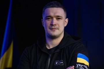 Mykhailo Fedorov stands for a portrait in his office on April 5, 2025, in Kyiv, Ukraine. (Source: Getty Images)