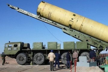 An illustrative image of Russia’s A-235 Nudol missile system undergoing testing before the full-scale invasion of Ukraine. (Source: Defense Express)