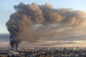 Smoke is seen as two major fires burn after a drone and missile attack by Russian forces on July 2, 2026, in Kyiv, Ukraine. (Source: Getty Images) Smoke is seen as two major fires burn after a drone and missile attack by Russian forces on July 2, 2026, in Kyiv, Ukraine. (Source: Getty Images)