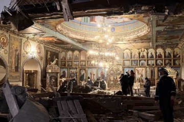 Russian Missile Strike Damages Cathedral in Zaporizhzhia Russian Missile Strike Damages Cathedral in Zaporizhzhia