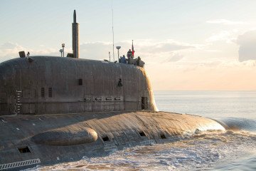 Russian K-573 Novosibirsk Yasen M-class nuclear submarine. (Source: Capt_Navy/X)