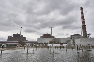 A view of the Russian-occupied Zaporizhzhia Nuclear Power Plant in Ukraine's Zaporizhzhia region, March 29, 2023. (Source: Getty Images)