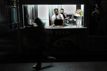 Kyiv Streets After Dark as Russian Strikes Cause Nationwide Blackouts—In Photos