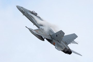 Illustrative image. A McDonnell Douglas EF-18M Hornet of the Spanish Air Force flies over the Torrejon de Ardoz military base in Madrid, Spain, on October 12, 2025. (Source: Getty Images) Illustrative image. A McDonnell Douglas EF-18M Hornet of the Spanish Air Force flies over the Torrejon de Ardoz military base in Madrid, Spain, on October 12, 2025. (Source: Getty Images)