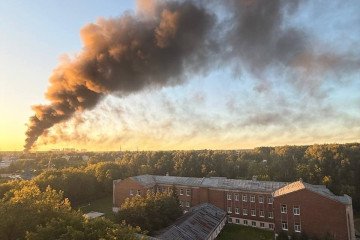 Fire at the Noginsk oil depot in Russia's Moscow region following a reported drone strike on July 18, 2026. (Source: Exilenova+) Fire at the Noginsk oil depot in Russia's Moscow region following a reported drone strike on July 18, 2026. (Source: Exilenova+)