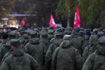 Russian citizens drafted during the partial mobilization. (Source: Getty Images)