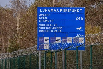 A road sign is displayed for vehicles entering Estonia from Russia at the Luhamaa border crossing on October 3, 2025, in Luhamaa, Estonia. Illustrative image. A road sign is displayed for vehicles entering Estonia from Russia at the Luhamaa border crossing on October 3, 2025, in Luhamaa, Estonia. Illustrative image.