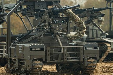 DevDroid Droid TW-12.7 ground robot during trials, 2025.