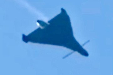 Russian jet-powered Shahed drone with whisker-like rods designed to trigger the warhead, September 2026.
