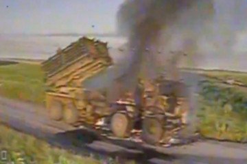 Ukrainian Drones Hunt Down and Destroy Rare Russian “Zemledelie” Mine-Laying System